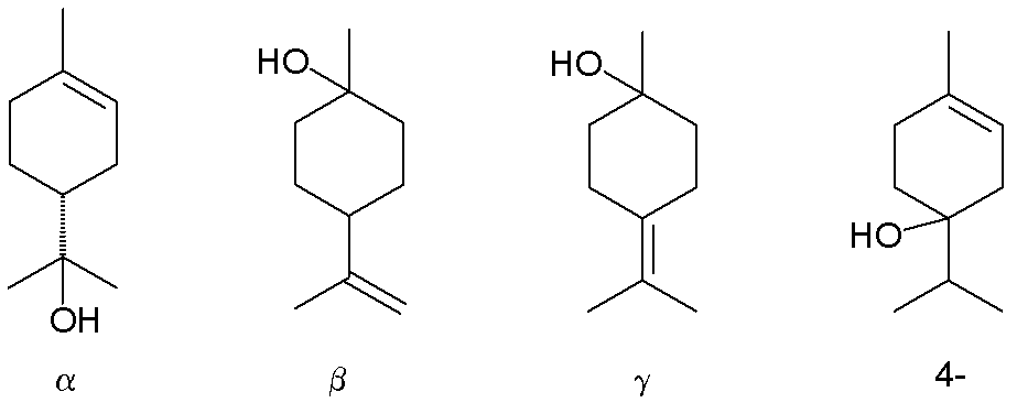 α-, β-, γ-, 4-Terpinol